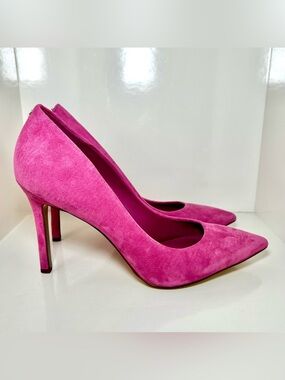 NWOT Sam Edelman Casual Fuchsia Suede Pointed-Toe Pumps, Size 10